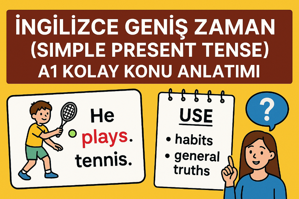 İngilizce Geniş Zaman (Simple Present Tense) A1 Kolay Konu Anlatımı