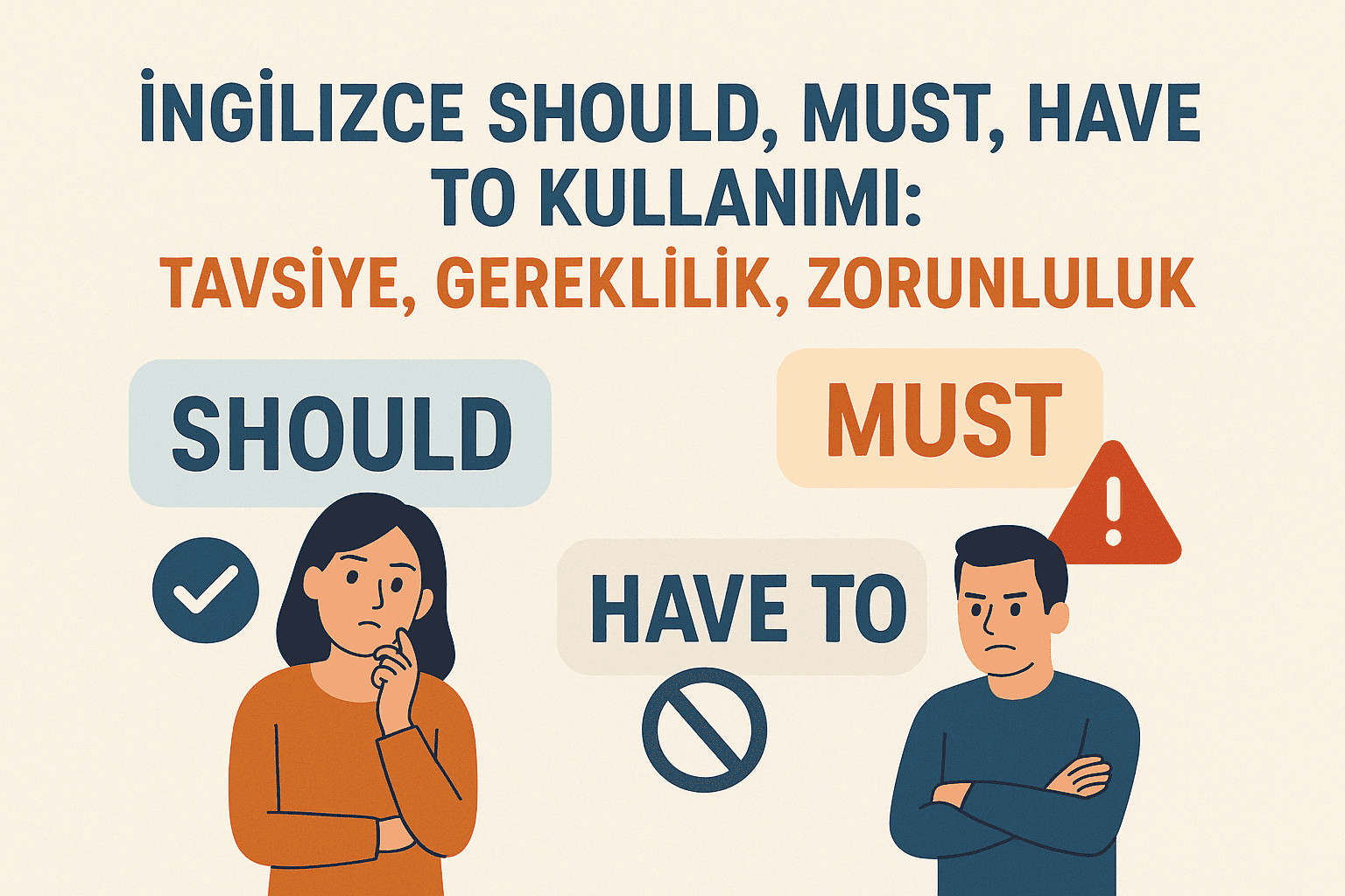 İngilizce Should, Must, Have To Kullanımı: Tavsiye, Gereklilik, Zorunluluk