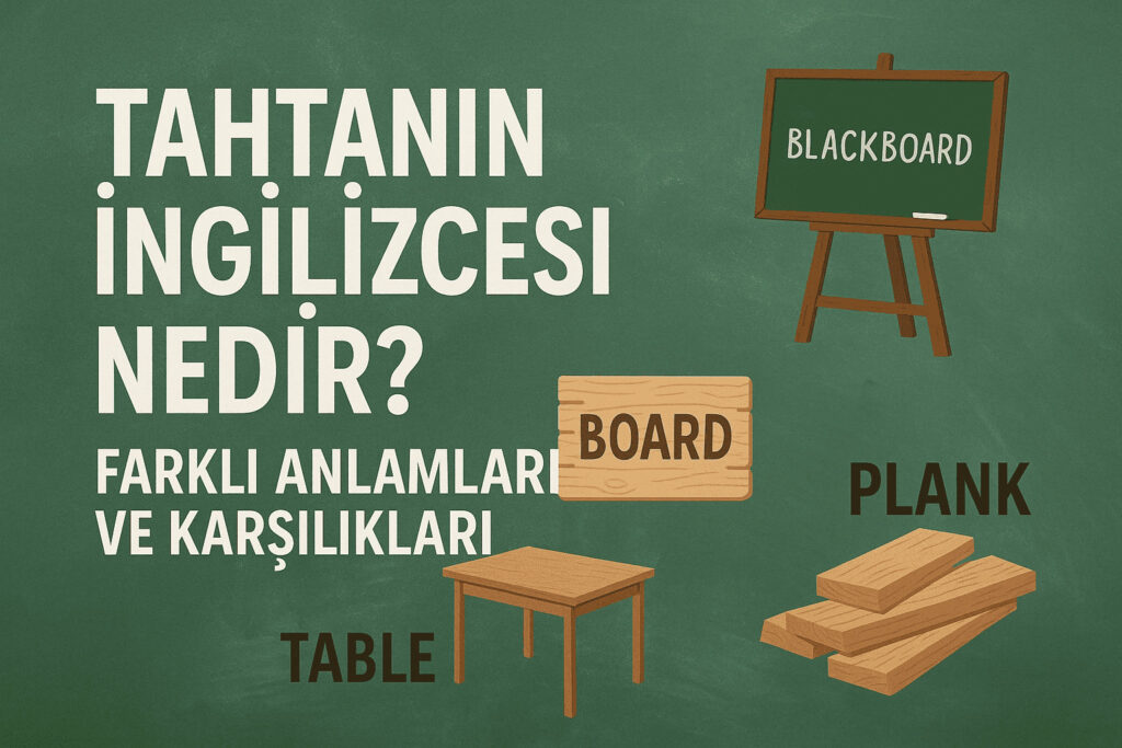 Tahtanın İngilizcesi Nedir? Farklı Anlamları ve Karşılıkları
