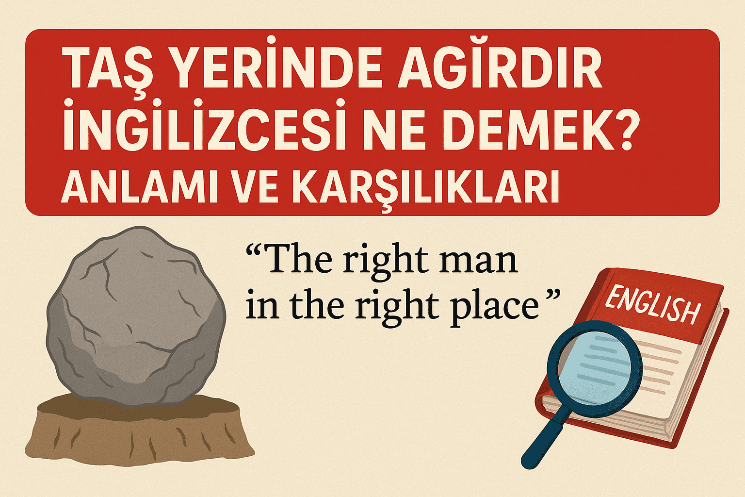 Taş Yerinde Ağırdır İngilizcesi Ne Demek? Anlamı ve Karşılıkları