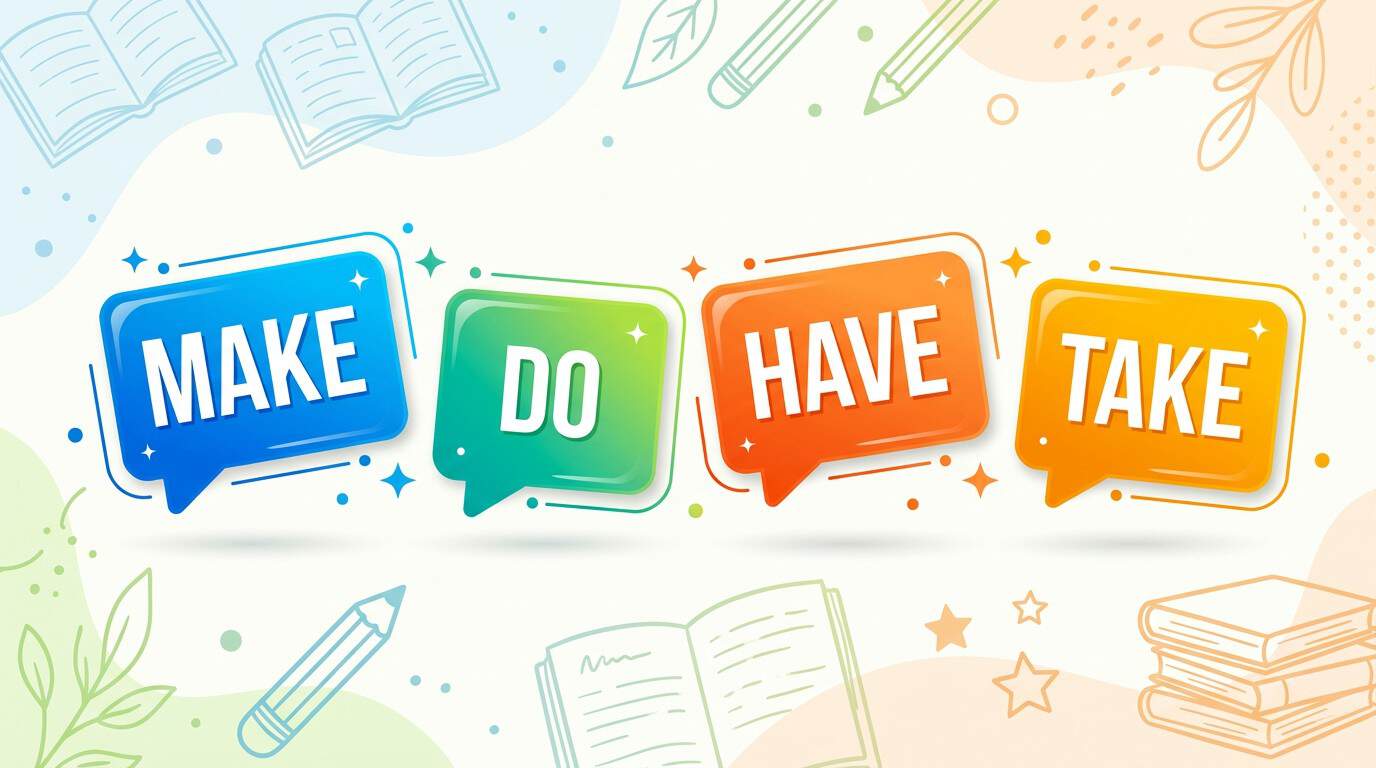 İngilizce collocations make do have take örnekleri
