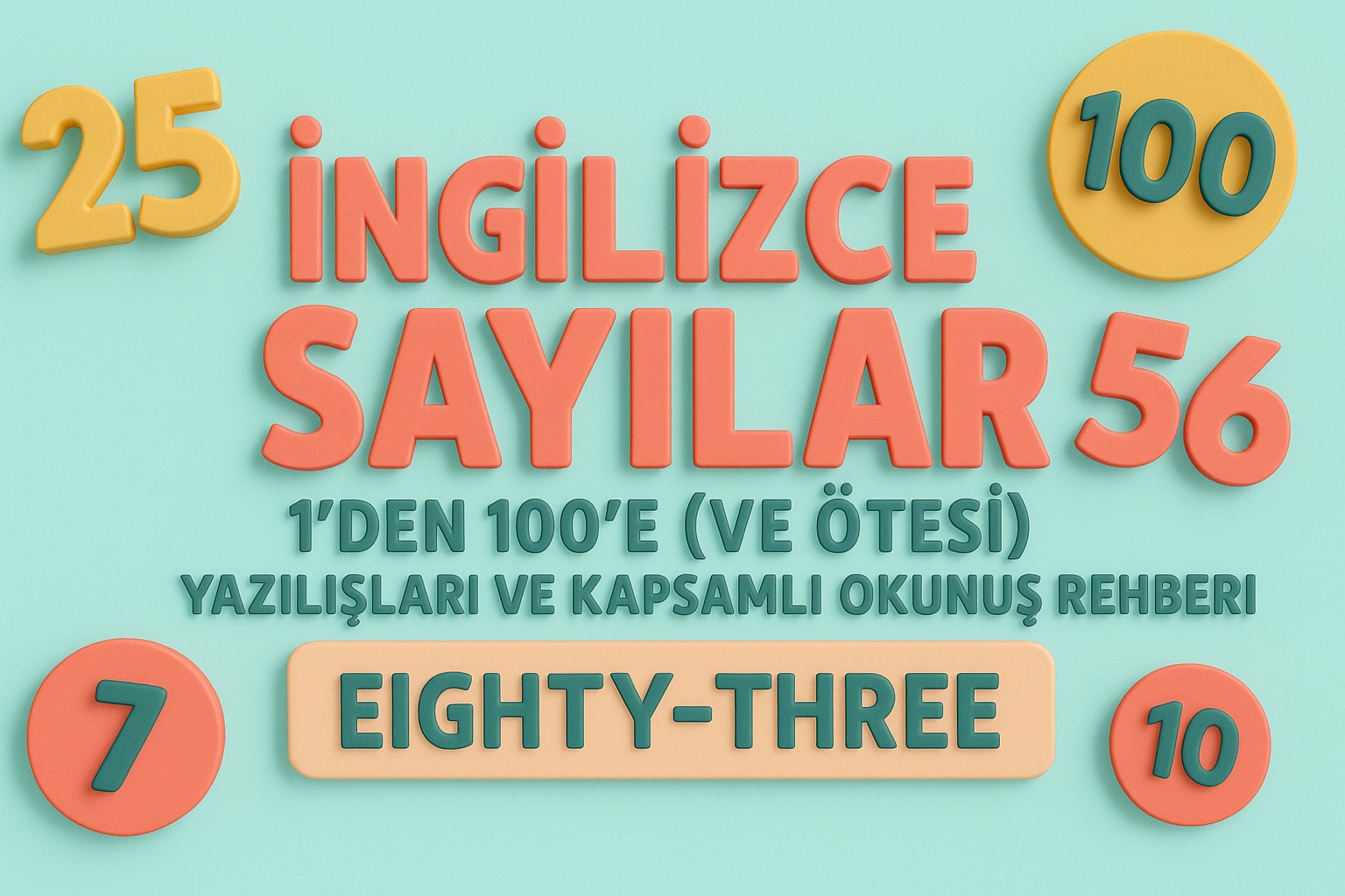 İngilizce Sayılar: 1’den 100’e (ve Ötesi) Yazılışları ve Kapsamlı Okunuş Rehberi